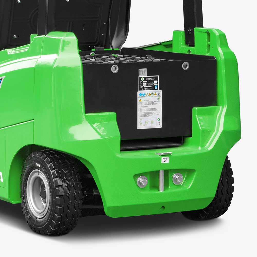 Perfect rear-mounted battery weight distribution