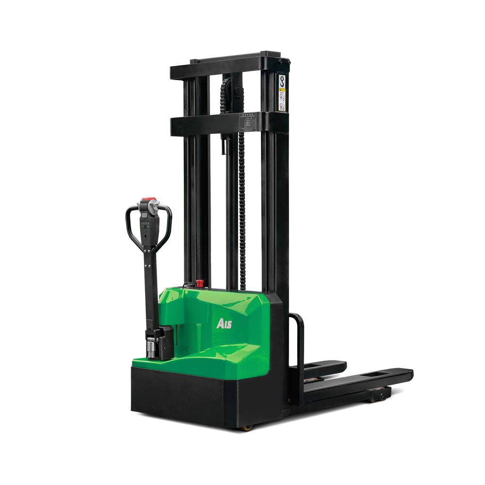 Pallet stacker side view