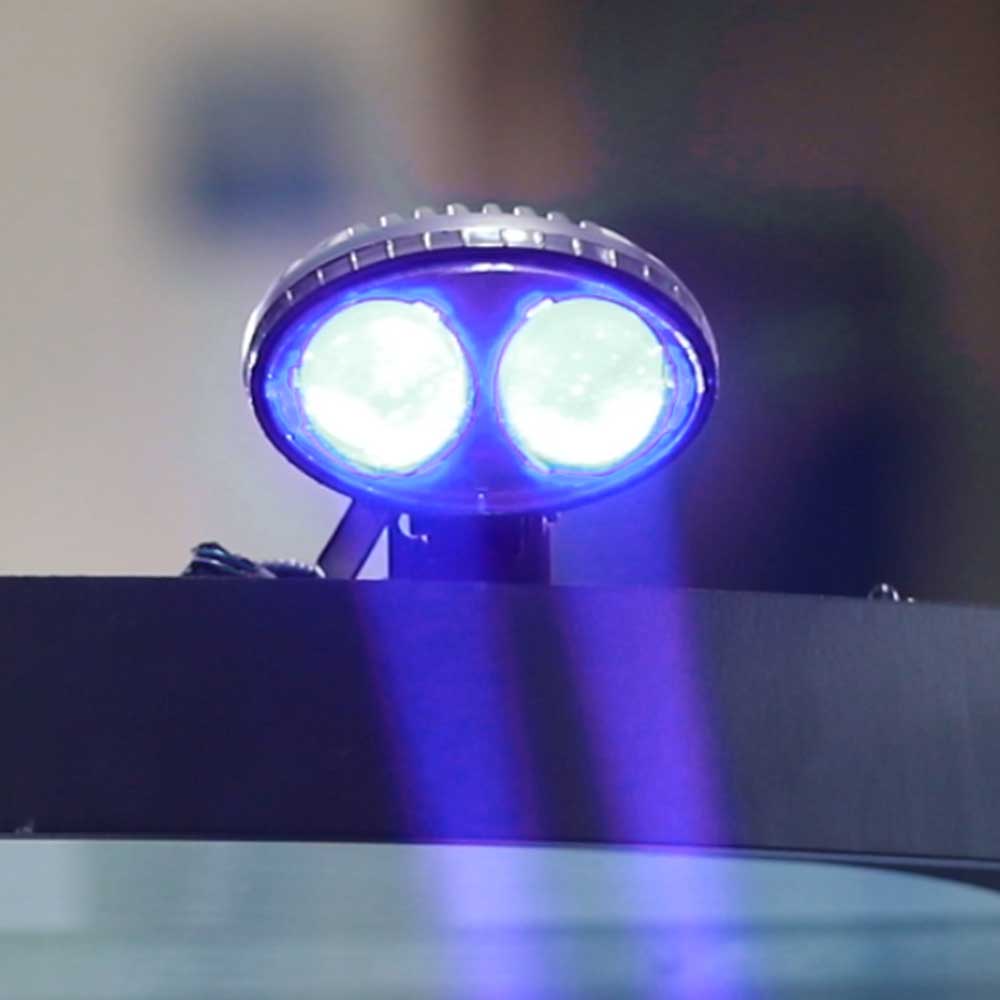 Blue floor spot safety light