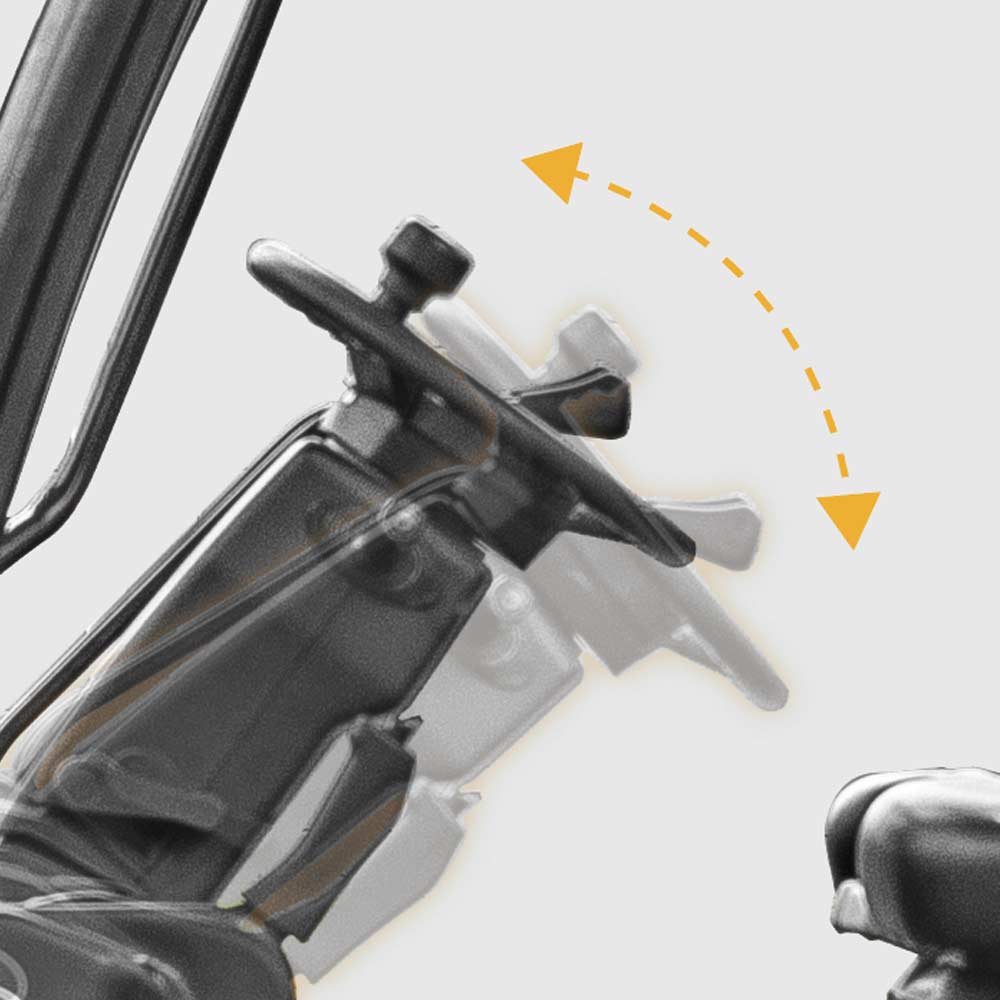 Tilt-adjustable steering wheel and adjustable seat