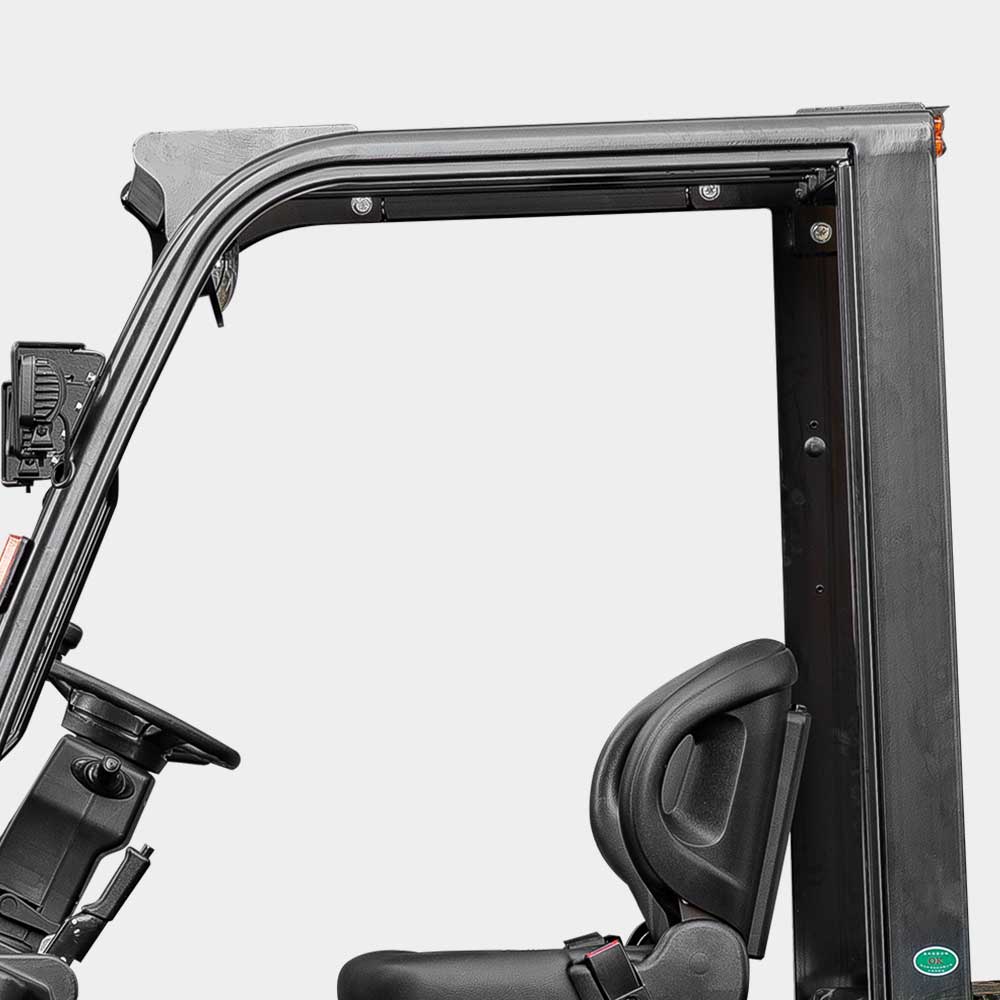 Wide view ergonomic cabin with colour display
